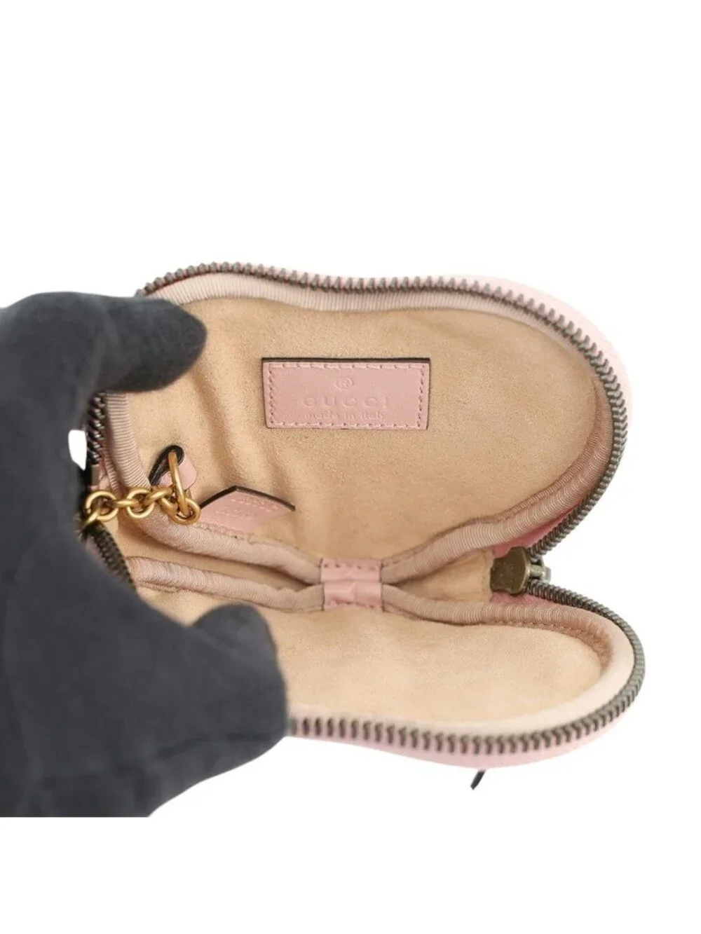 Gucci Coin Case Double Heart